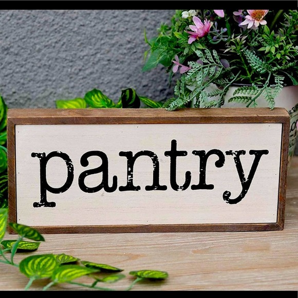 Farmhouse Rustic Wood Pantry Box Sign, Kitchen Decor - Picture 1 of 4